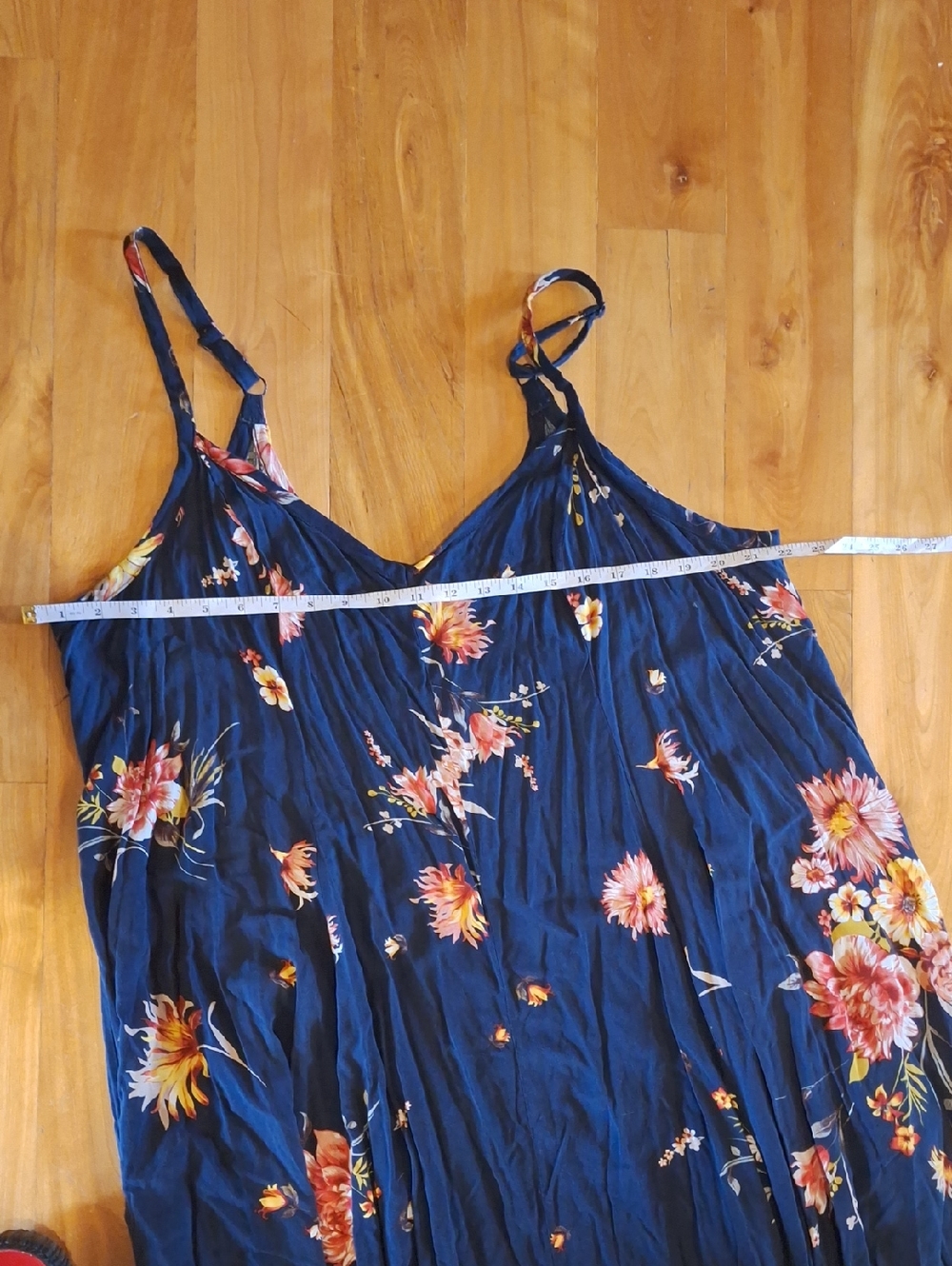 Torrid Trapeze Tank Maxi Dress Blue Floral Plus Size 4X - Picture 12 of 14